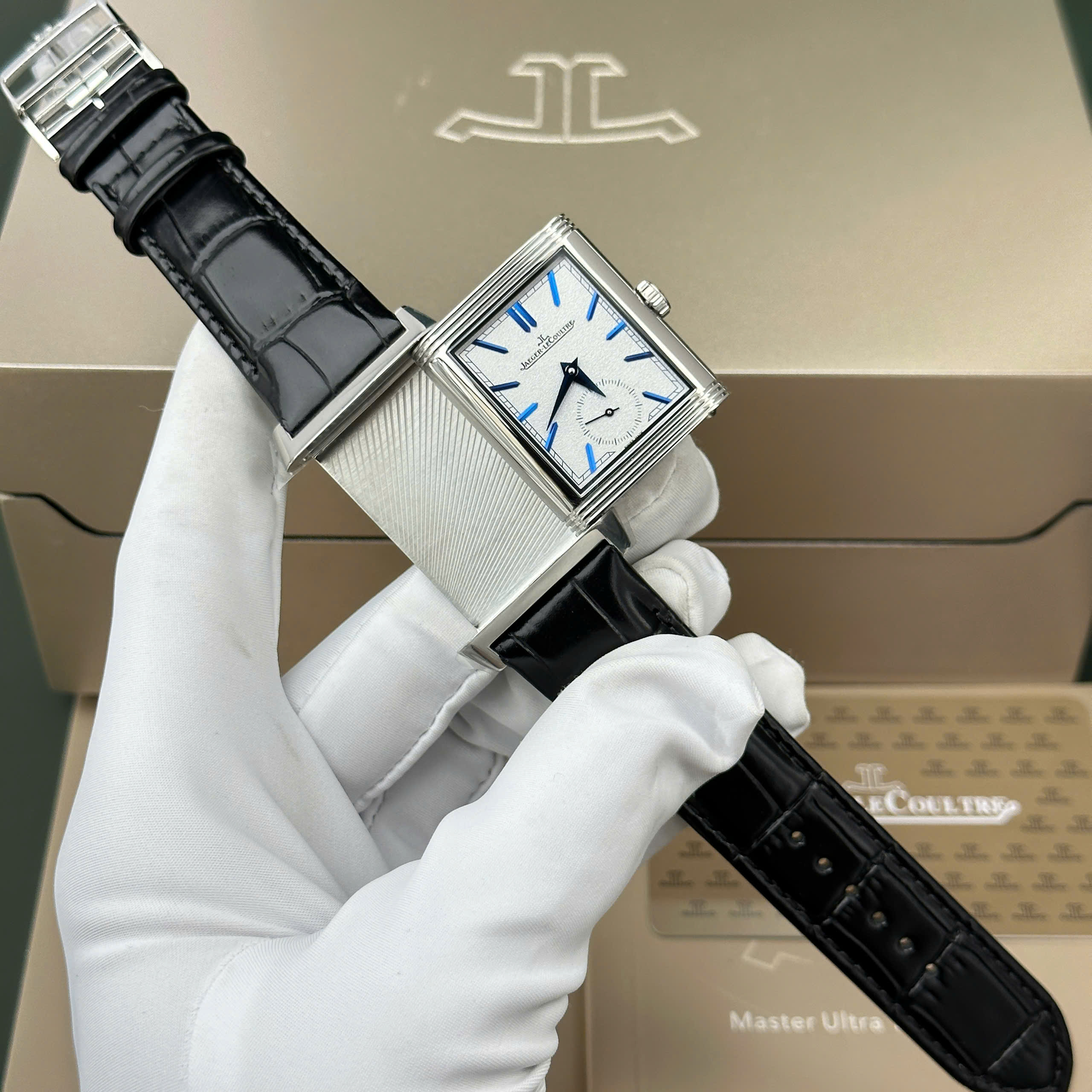Đồng Hồ Jaeger LeCoultre Master Reverso 28.3mm x 47mm Rep 1:1 Cao Cấp 2 Mặt MG Factory