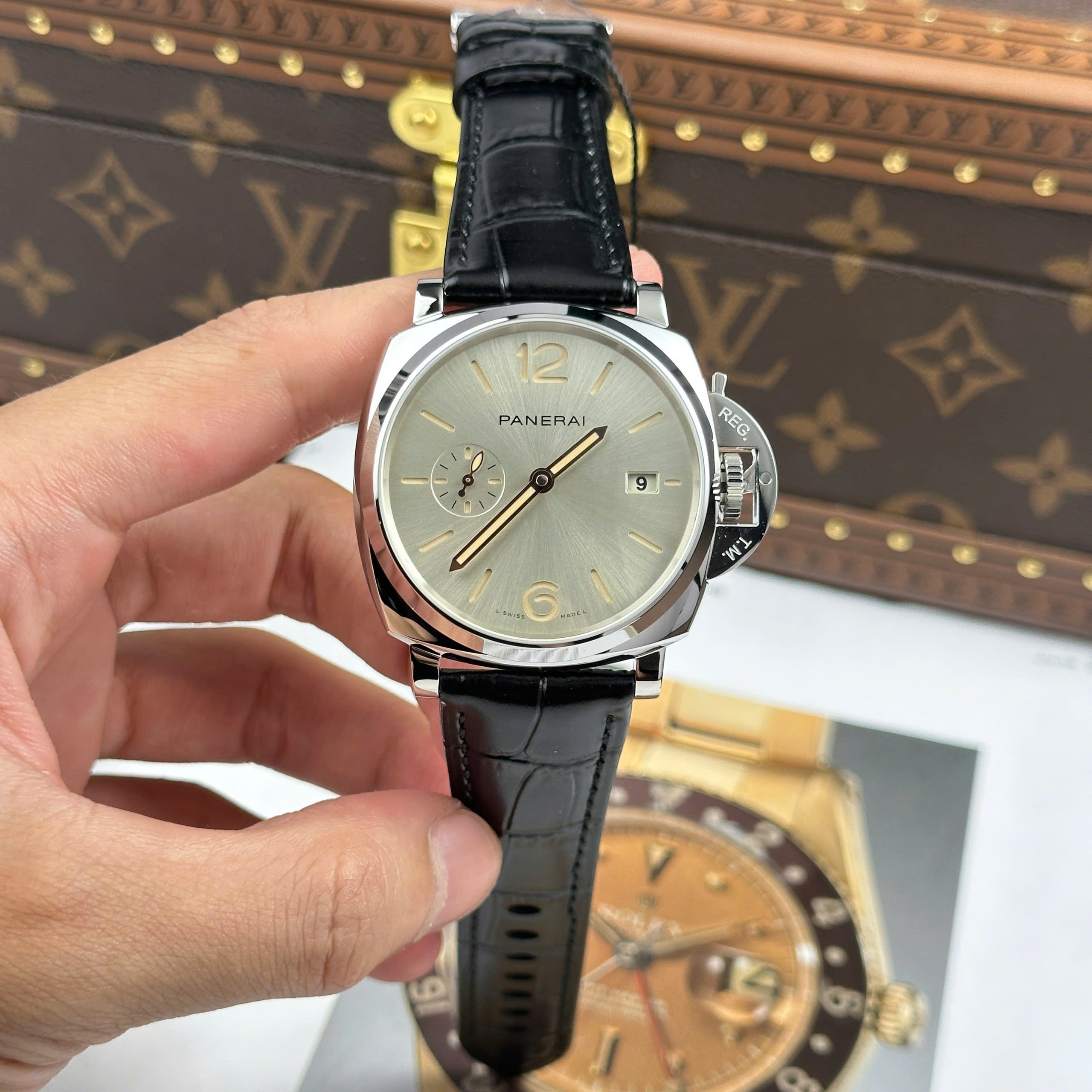 Đồng Hồ Panerai Luminor Due PAM1249 Mặt Trắng Ngà Dây Da Replica 1:1 42mm VS Factory
