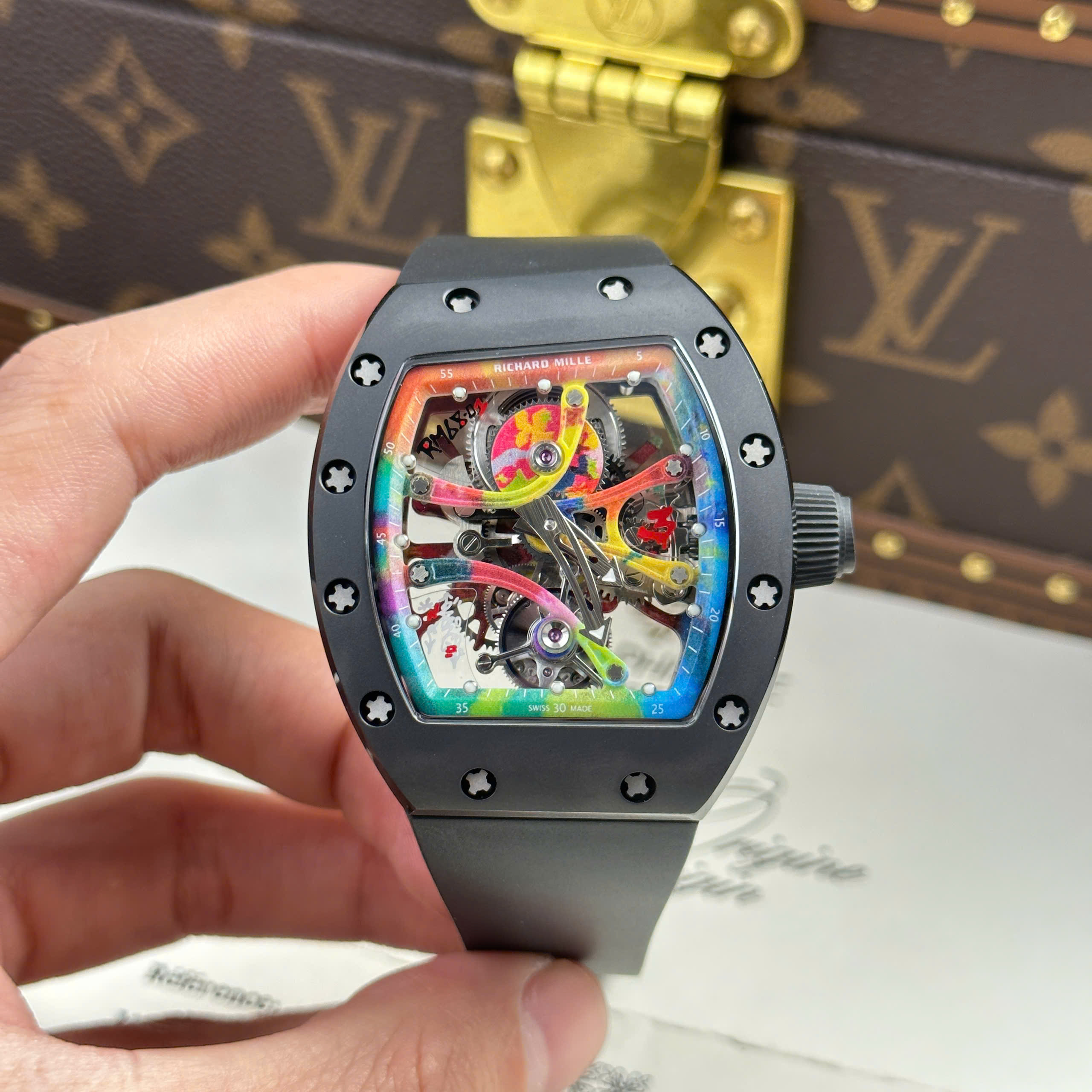 Đồng Hồ Richard Mille 68-01 Toubillon Cyril Kongo Replica 1:1