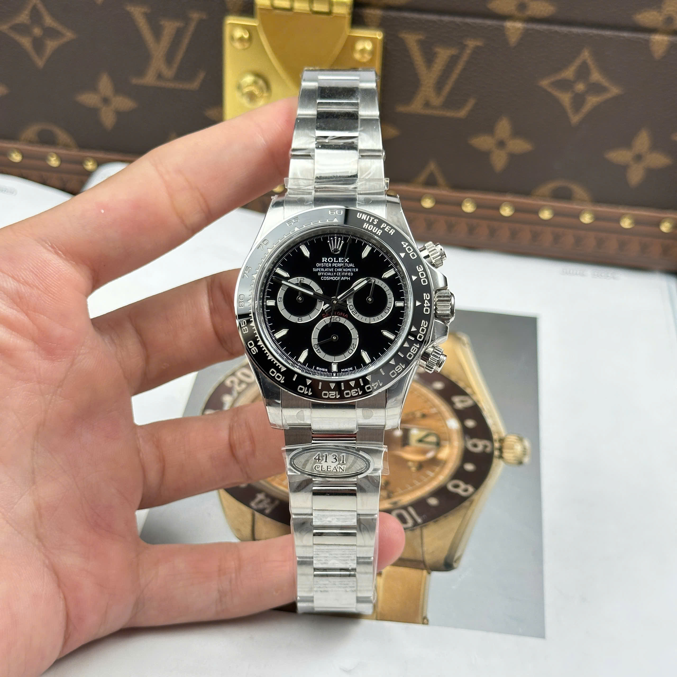 Đồng Hồ Rolex Cosmograph Daytona 126500LN 40mm Mặt Số Đen Replica 1:1 Clean Factory