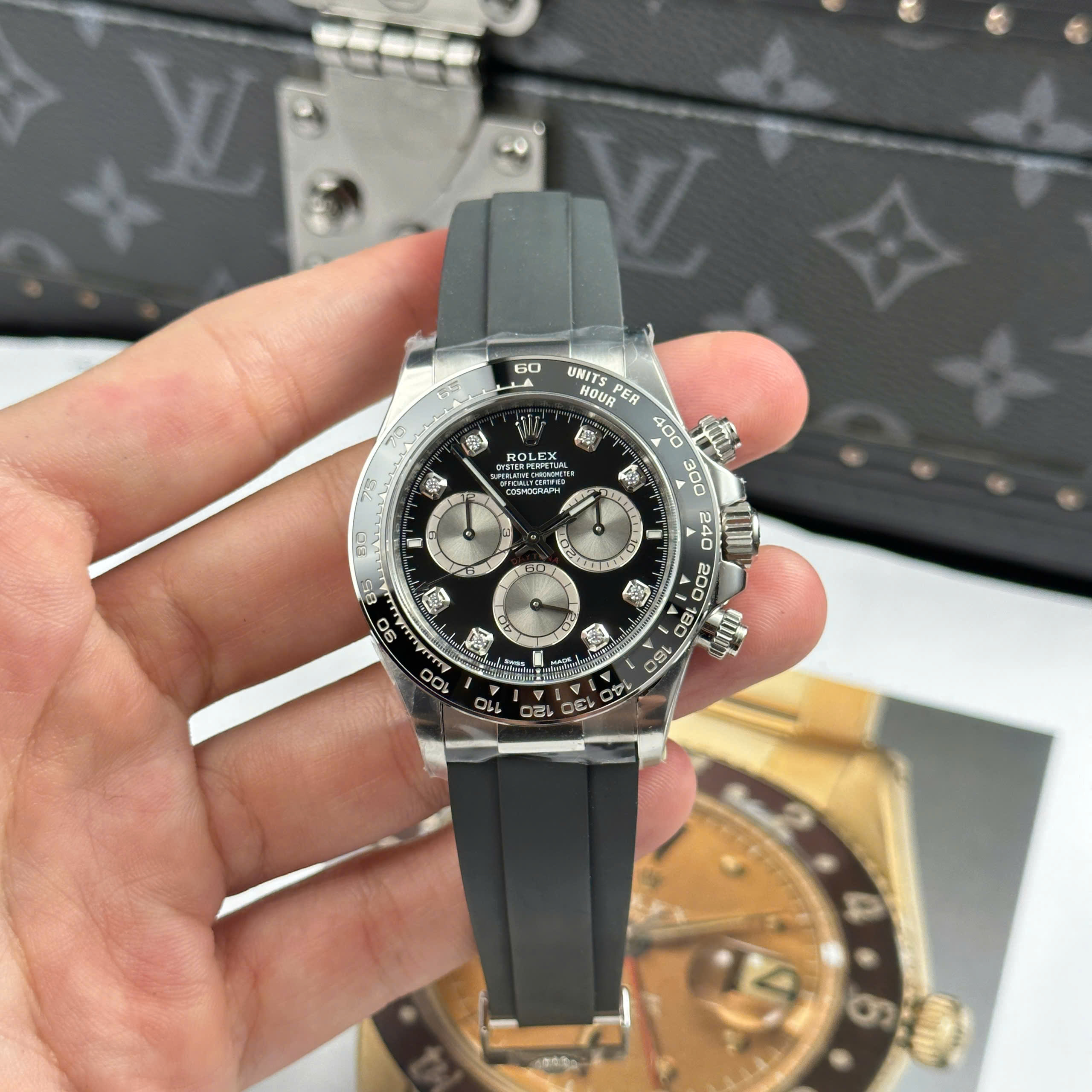 Đồng Hồ Rolex Cosmograph Daytona 40mm 126519LN Mặt Số Đen Rep 1:1 Cao Cấp