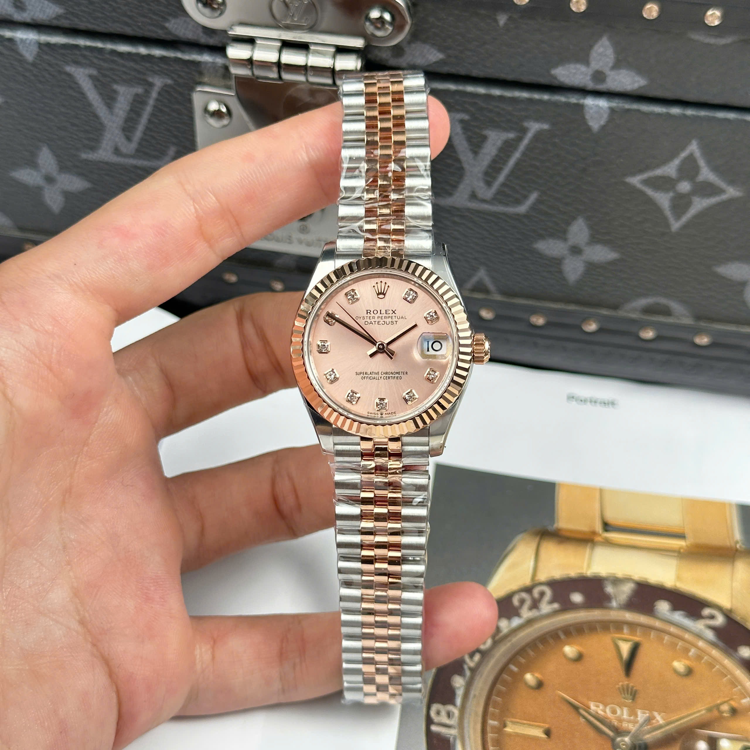 Đồng Hồ Rolex Lady Datejust 31mm Mặt Hồng Rep 1:1 Cao Cấp THB Factory