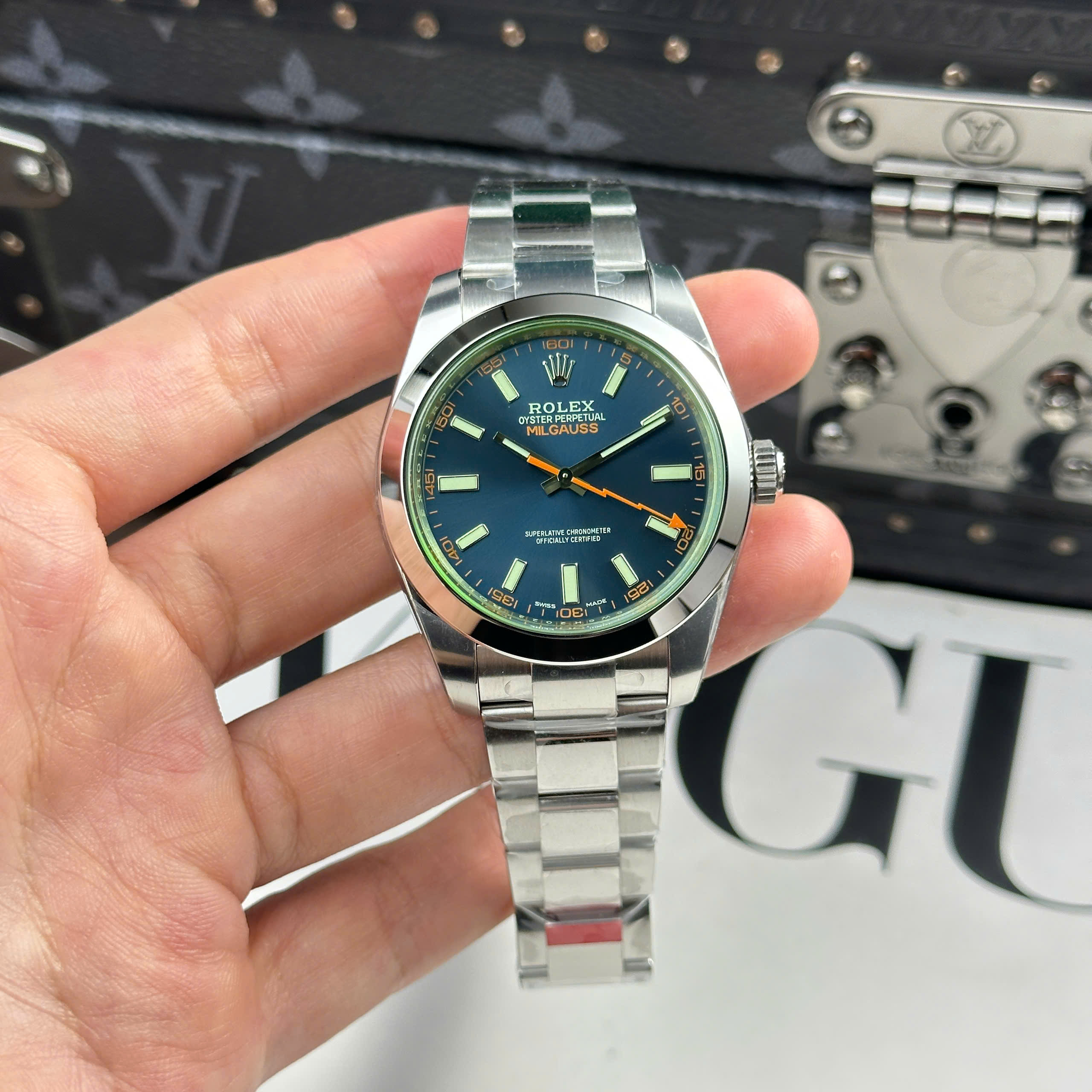 Đồng Hồ Rolex Milgauss 116400GVBL 40mm Rep 1:1 Cao Cấp VS Factory