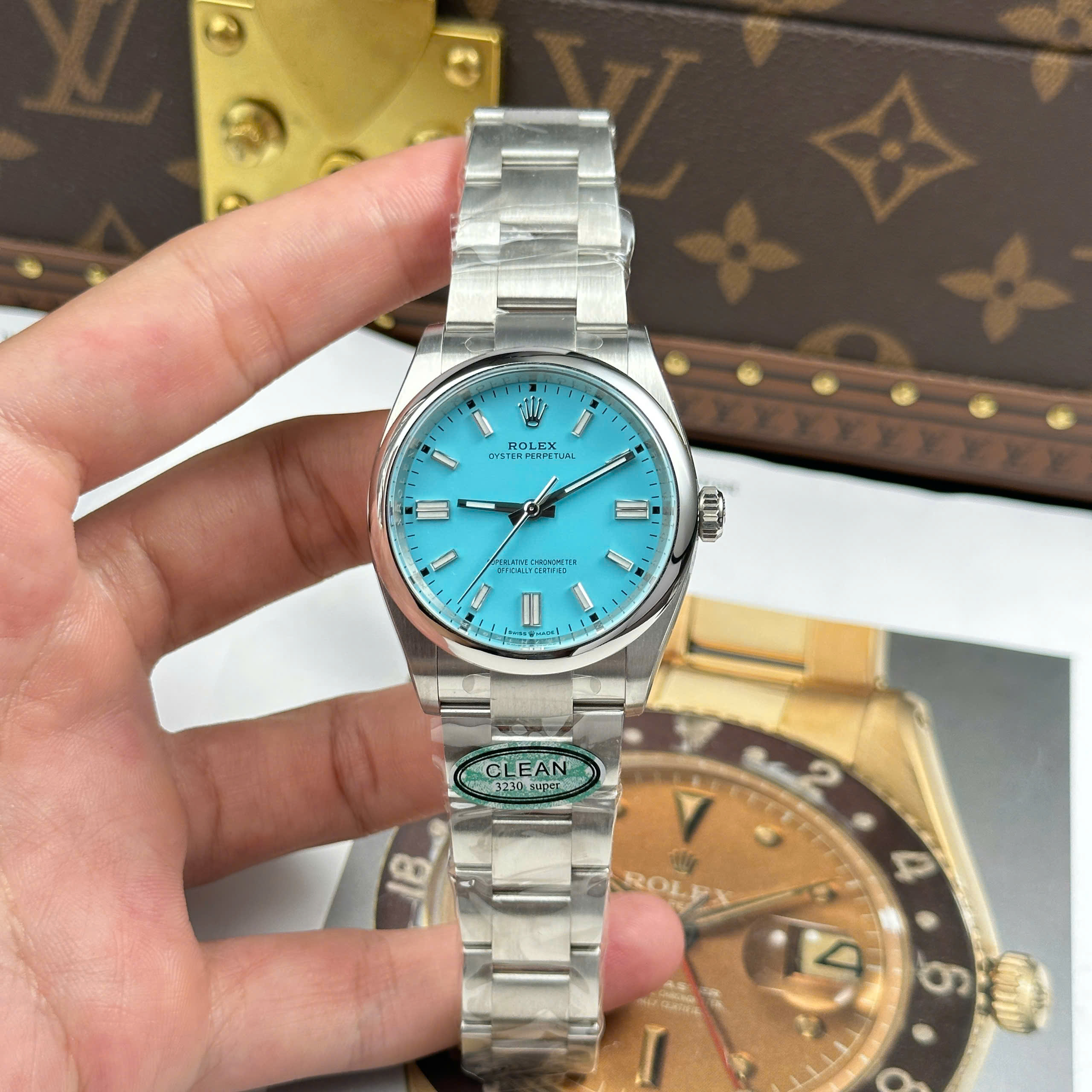 Đồng Hồ Rolex Oyster Perpetual 36mm 126000 Mặt Số Xanh Ngọc Lam Replica 1:1 Clean Factory