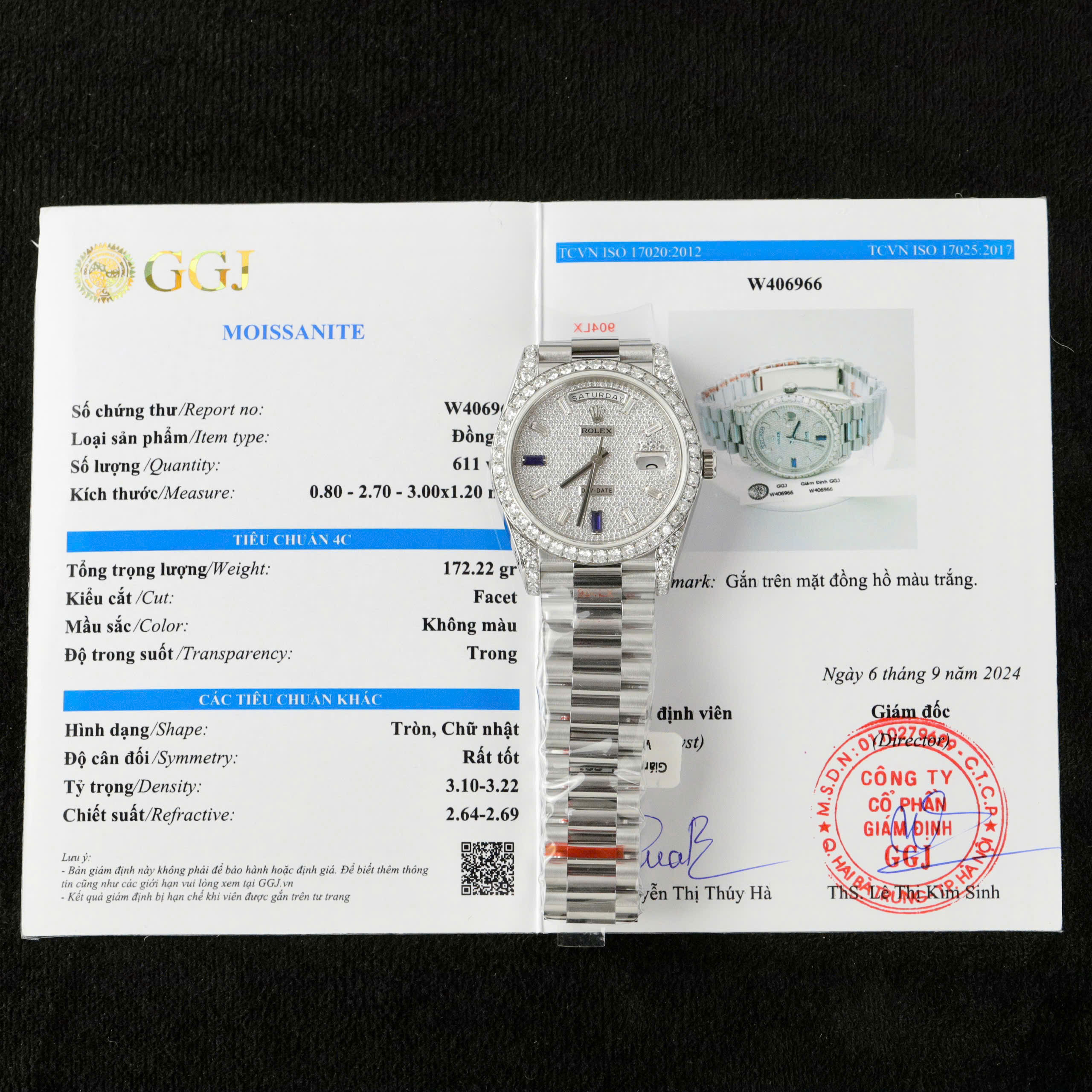 Đồng Hồ Rolex Day-date 40mm - Chế Tác Kim Cương Moissanite